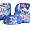 16 Inch  Trolley Bag Set - Stitch - Blue